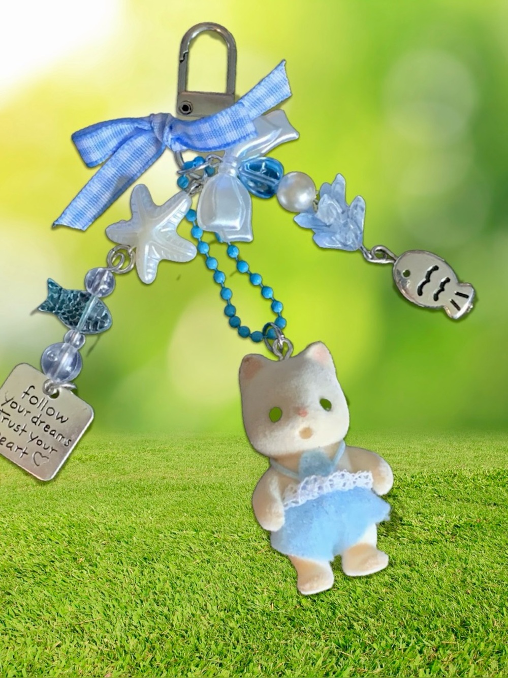 Calico Critters Cat Bag Charm Keychain